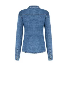 Chemise large en denim avec poches Rinascimento 2