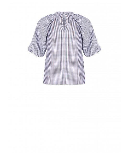 Blusa Ampia In Misto Cotone A Quadretti Rinascimento