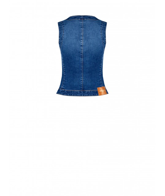Rinascimento Stretch Denim Tight Vest