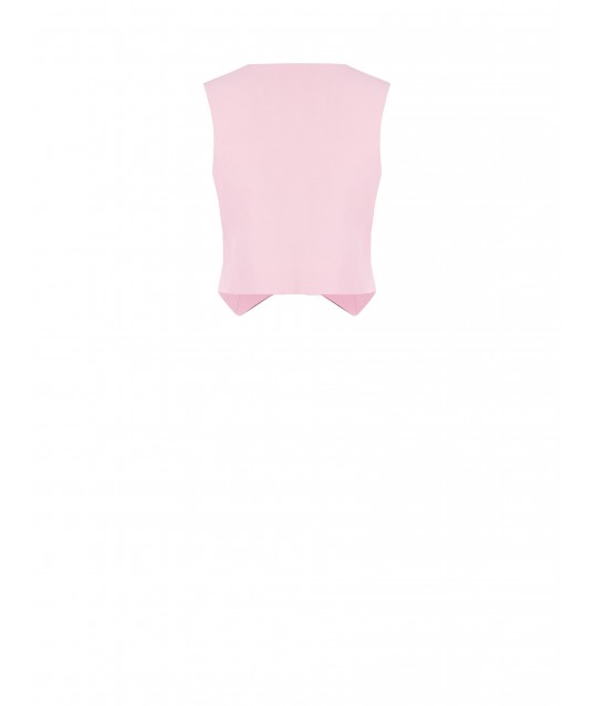 Gilet In Tessuto Fluido Crepe Rinascimento