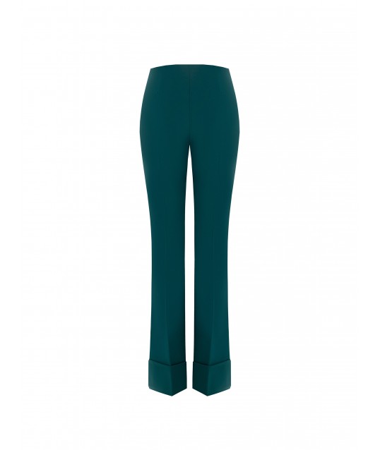 Palazzo Trousers in Technical Fabric with Maxi Lapels Rinascimento