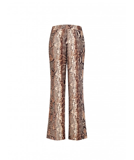 Pantalon droit en satin python Rinascimento