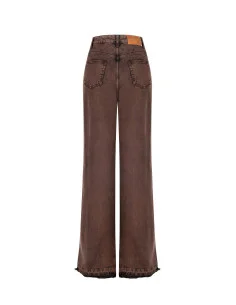 Straight Jeans With Torn Hem Rinascimento 2
