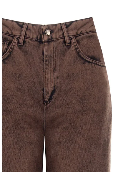 Jeans Dritti Con Orlo Strappato Rinascimento