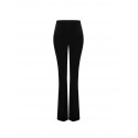 Technical fabric bell-bottom trousers with side zip Rinascimento