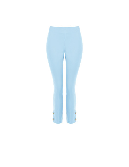 Pantaloni A Sigaretta In Tessuto Tecnico Con Bottoni Alle Caviglie Rinascimento