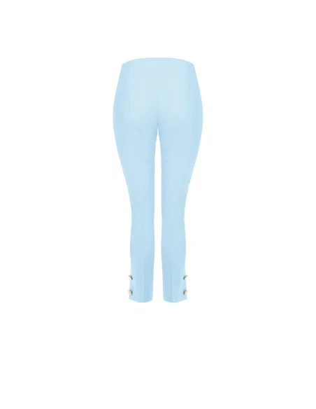 Pantaloni A Sigaretta In Tessuto Tecnico Con Bottoni Alle Caviglie Rinascimento
