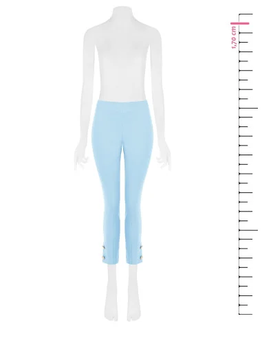 Pantalon de coupe en tissu technique avec boutons à la cheville Rinascimento