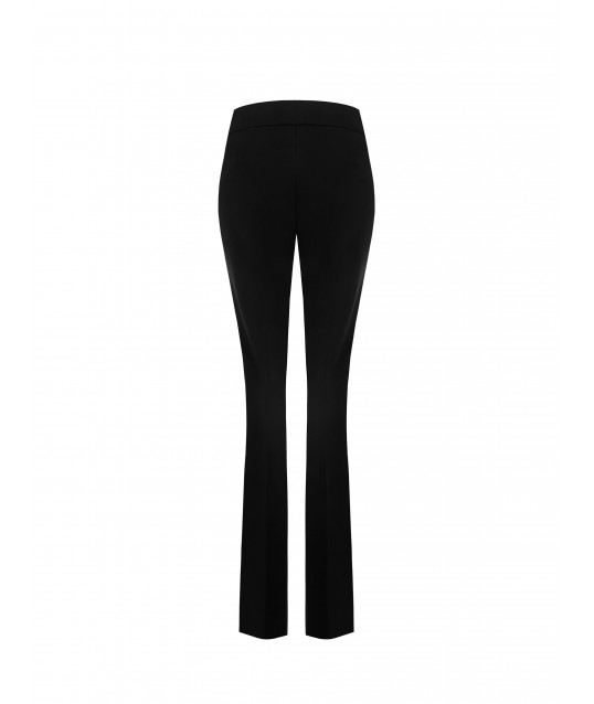 Leggings en crêpe et scuba avec fermeture éclair latérale Rinascimento