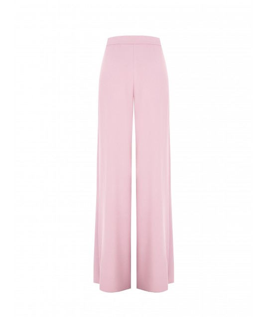 Pantalon palazzo en crêpe fluide avec doubles plis Rinascimento