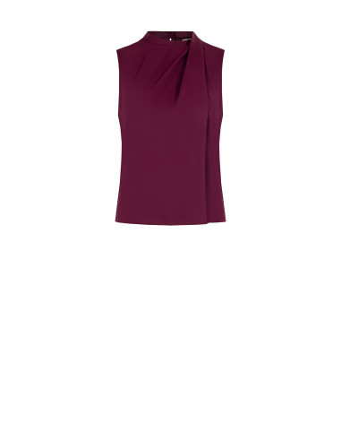 Top Fluido Sfiancato In Raso Con Drappeggio Rinascimento