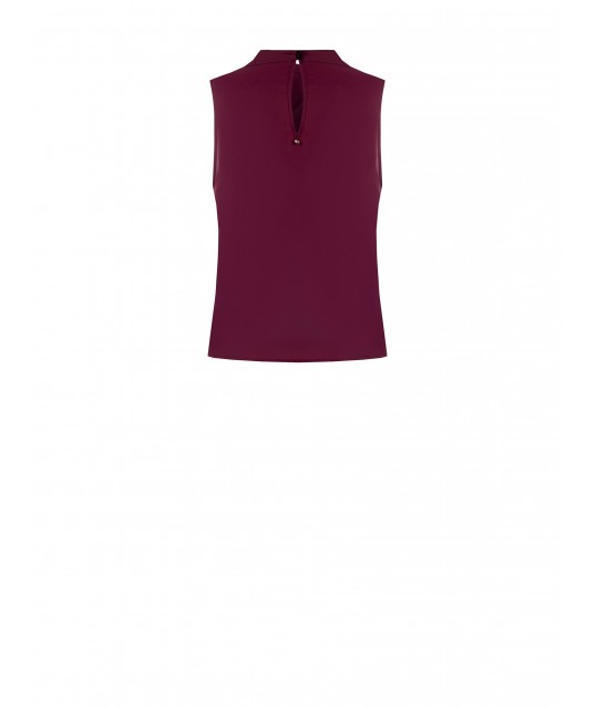 Fluid Satin Pleated Top With Draping Rinascimento