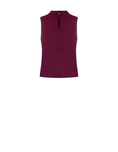 Top Fluido Sfiancato In Raso Con Drappeggio Rinascimento