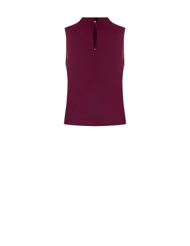 Top plissé en satin fluide avec drapé Rinascimento