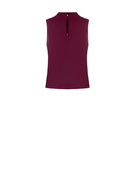 Top Fluido Sfiancato In Raso Con Drappeggio Rinascimento