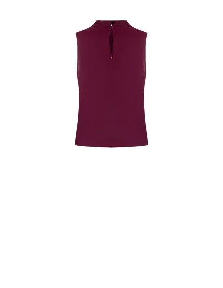 Top plissé en satin fluide avec drapé Rinascimento