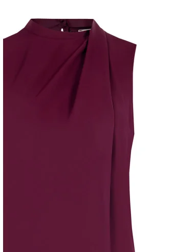 Top Fluido Sfiancato In Raso Con Drappeggio Rinascimento