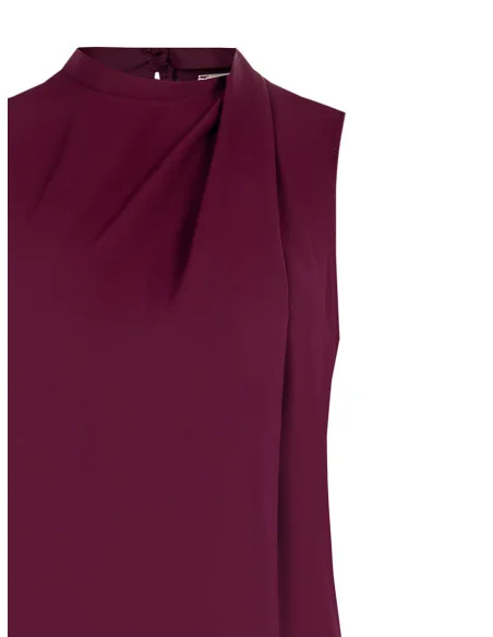 Top Fluido Sfiancato In Raso Con Drappeggio Rinascimento