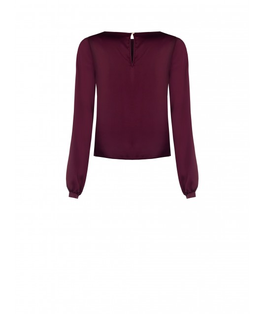 Rinascimento Wide And Flowing Satin Blouse