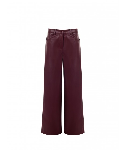 Palazzo Trousers Extra Wide Leatherette Rinascimento
