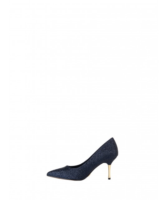 Décolleté pailleté avec talon doré Rinascimento