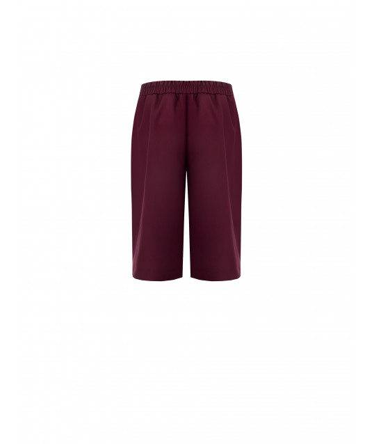 Bermuda en viscose mélangée avec doubles plis et élastiques dans le dos Rinascimento