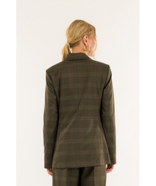 Kontatto 1-Button Check Jacket