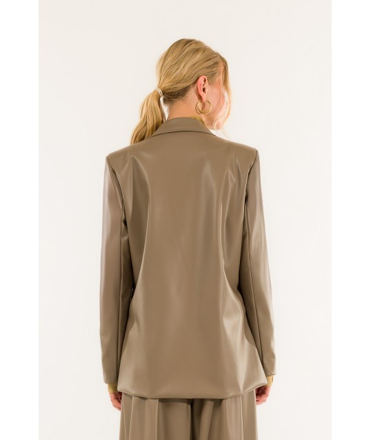 Blazer en faux cuir Kontatto