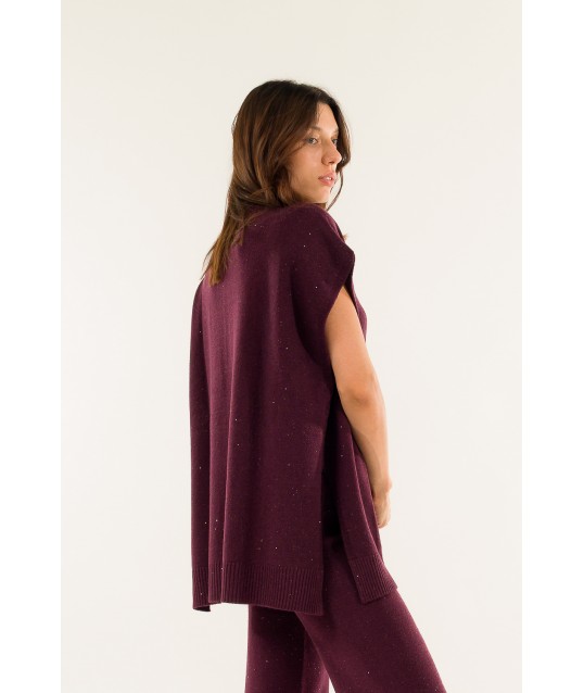 Poncho à col roulé Kontatto