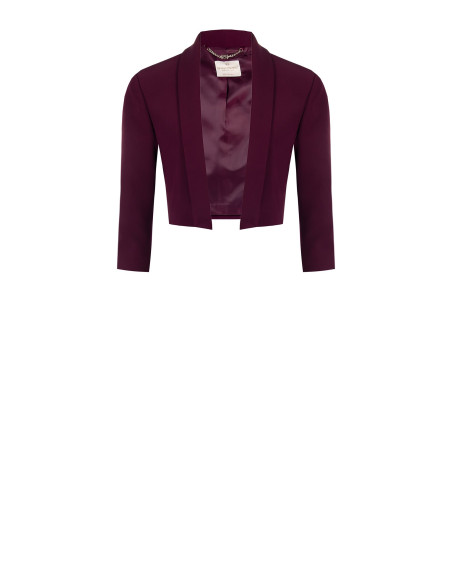 Open-Front Technical Fabric Bolero Shrug Rinascimento