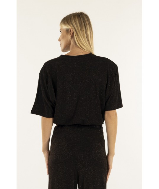 Blusa Scollo Barca Fascione Cropped Kontatto