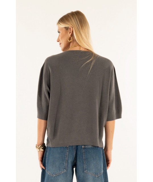 Kontatto short-sleeved V-neck jersey