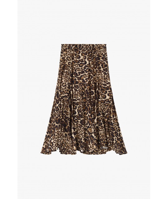 Gonna Mid-Lunghezza Stampa Animalier Dixie