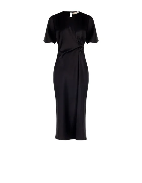 Long Satin Dress with Gathering on One Side Rinascimento