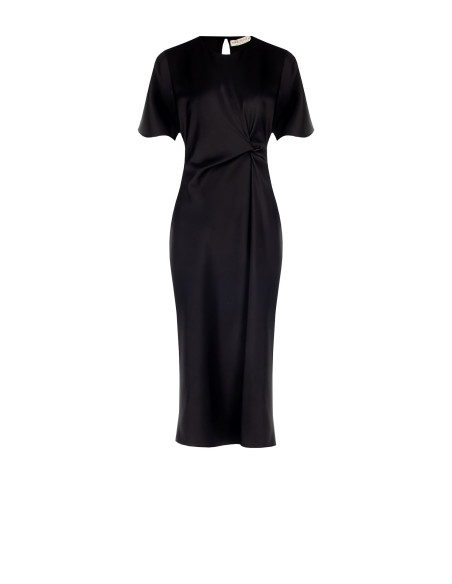 Rinascimento - Robe longue en satin bouclé sur un côté - Vestiti Fi...