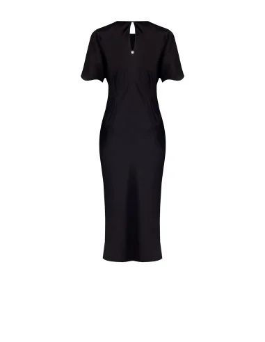 Robe longue en satin froncé sur un côté Rinascimento