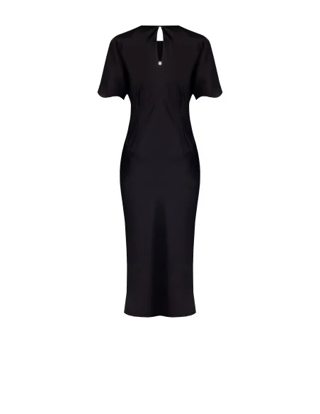 Long Satin Dress with Gathering on One Side Rinascimento