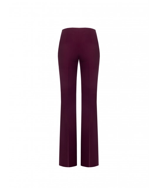 Pantaloni Palazzo In Tessuto Fluido Con Zip Laterale Rinascimento