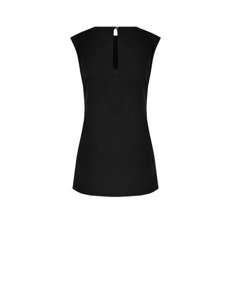 Asymmetrical Long Top In Fluid Fabric Curled On One Side Rinascimen...