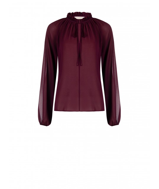 Blusa Ampia E Fluida In Georgette Rinascimento