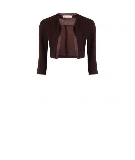 Scuba Crepe and Satin Detail Bolero Rinascimento