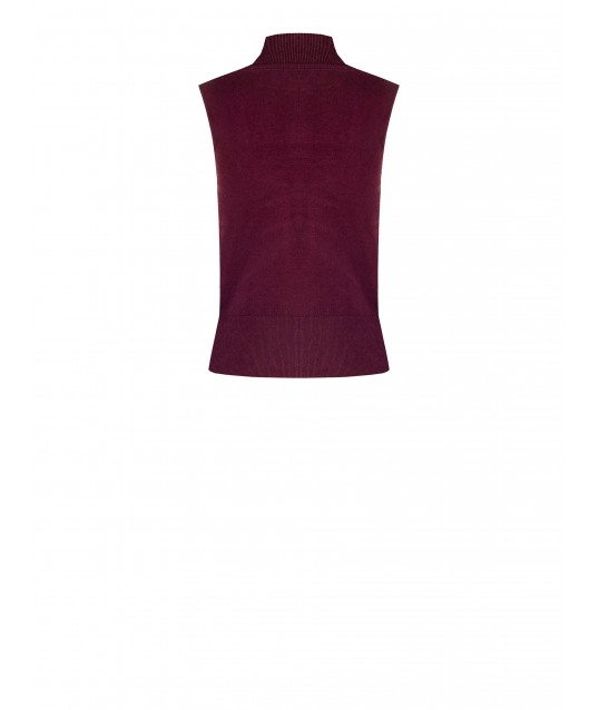 Maglione Dolcevita Smanicato Con Logo RR Ricamato Rinascimento