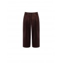 Viscose Mix Bermuda Shorts with Double Pleats and Pockets Rinascimento