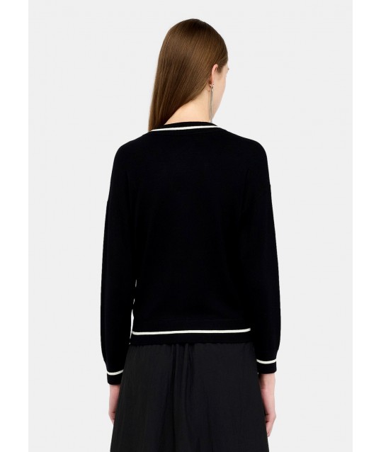 Liu Jo Zip And Rhinestone Sweater