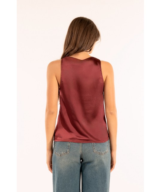 Kontatto Satin Tank Top