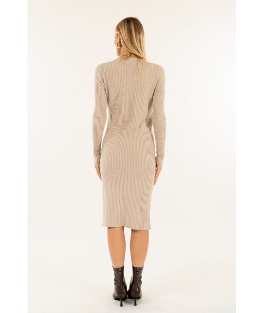 Kontatto Ribbed Crew Neck Dress