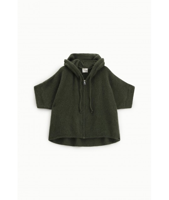 Cardigan avec capuche Zip et manches coudées Dixie