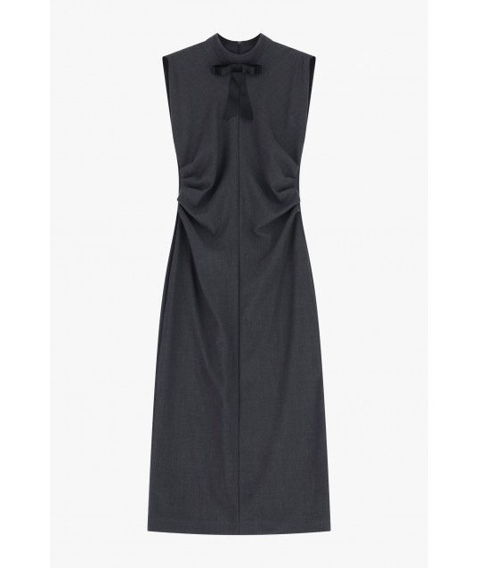 Robe midi sans manches avec nœud papillon Dixie