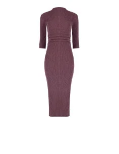 Rinascimento - Robe fourreau en tissu côtelé gaufré 2
