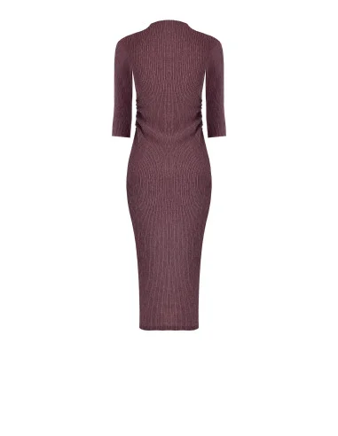 Rinascimento - Robe fourreau en tissu côtelé gaufré
